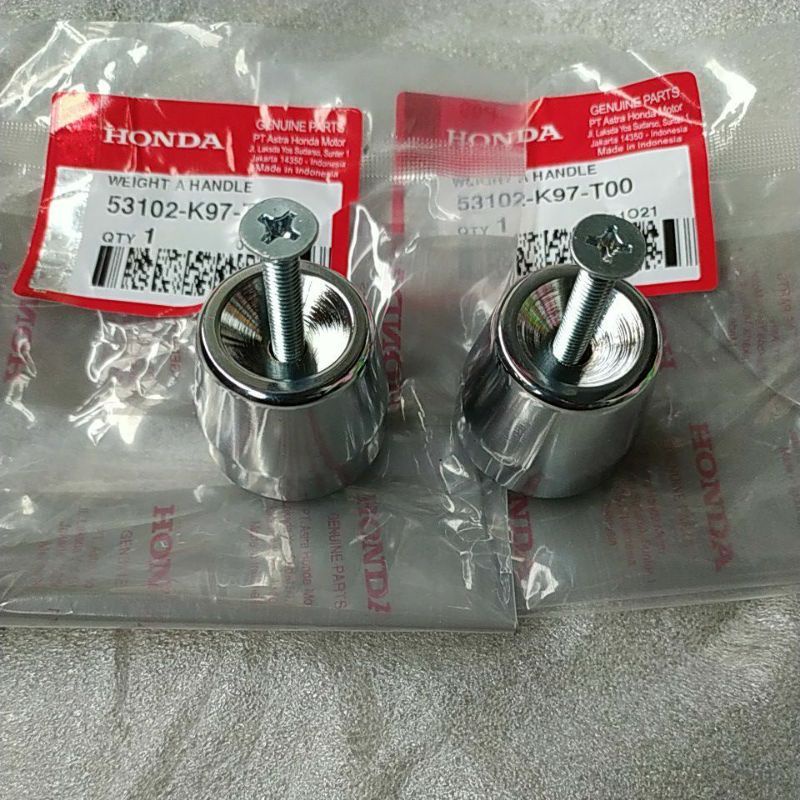 Jalu stang pcx  jalu stang vario pnp Bandul Stang Honda PCX 150 Original 53102 K97 T00 Chrome Weight