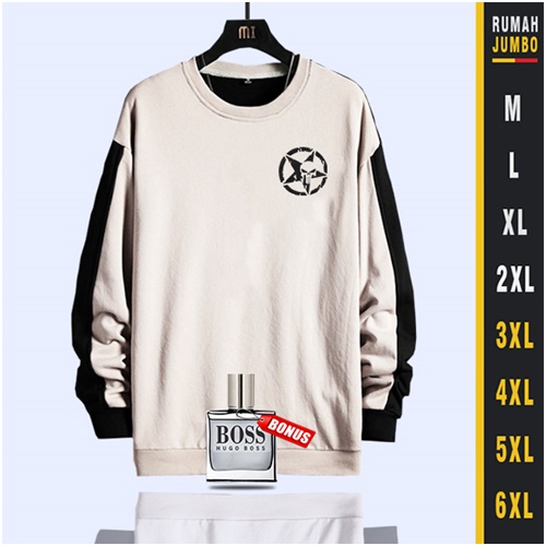 Sweater Crewneck Oversize Pria Sweter Hitam Jaket Switer Pria Big Size PUNISHER