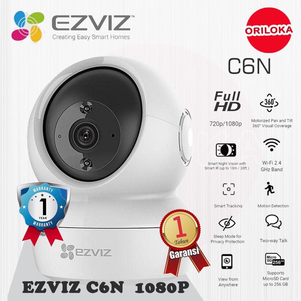 Cctv EZVIZ C6N 1080P Smart IPCAM Home Dome Camera