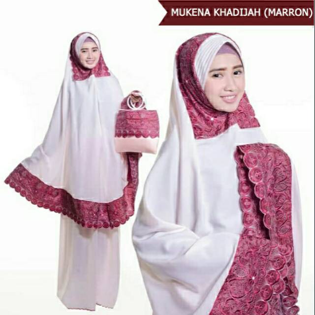 mukena khadijah jumbo, mukena, mukena dewasa, mukena teraweh, mukena lebaran, mukena modern,kekinian