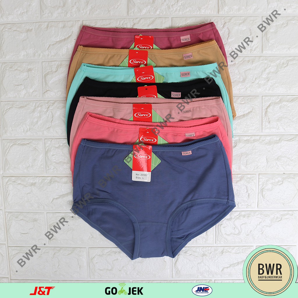 [ 3pc ] CD wanita Basic Maxi Sorex 2055 Katun Nyaman Dipakainya | Katun polyester karet kecil | Bwr