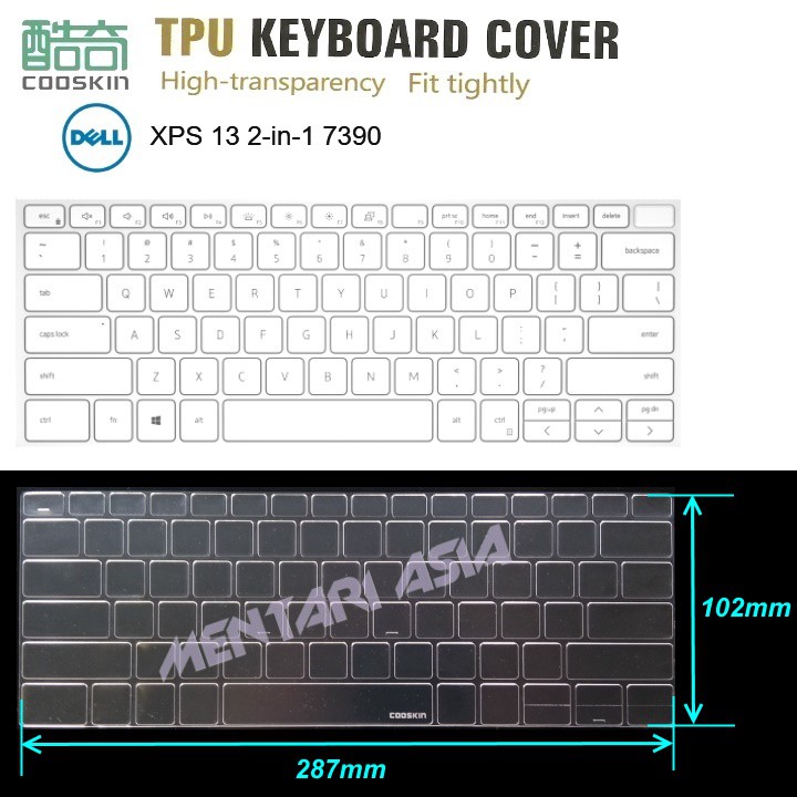 Keyboard Protector DELL XPS 13 2-in-1 7390 - COOSKIN Premium TPU