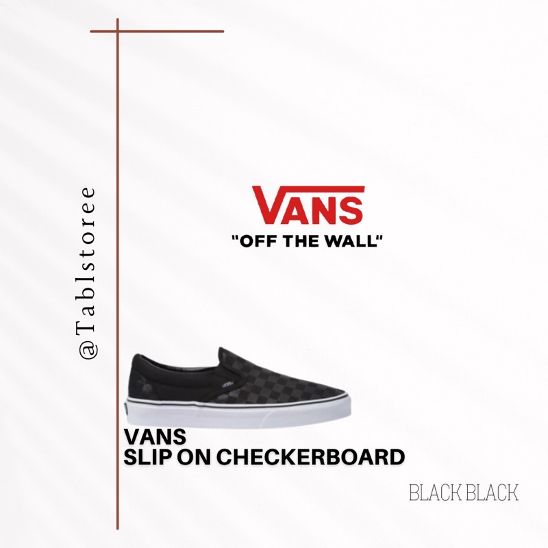 Vans Slip On Checkerboard Black Black
