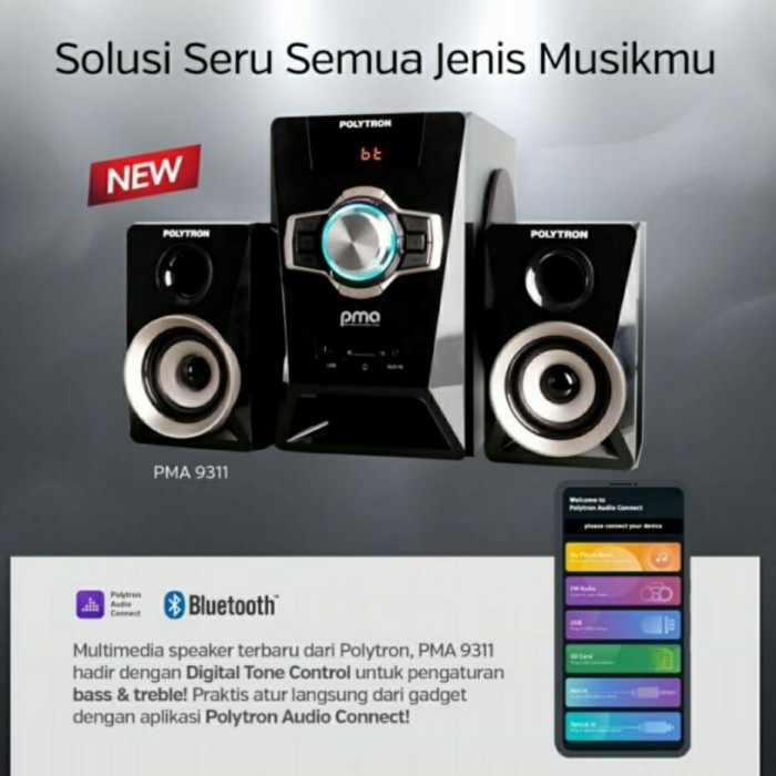 Speaker Speker Polytron PMA 9321 PMA9321 Bluetooth Garansi Resmi