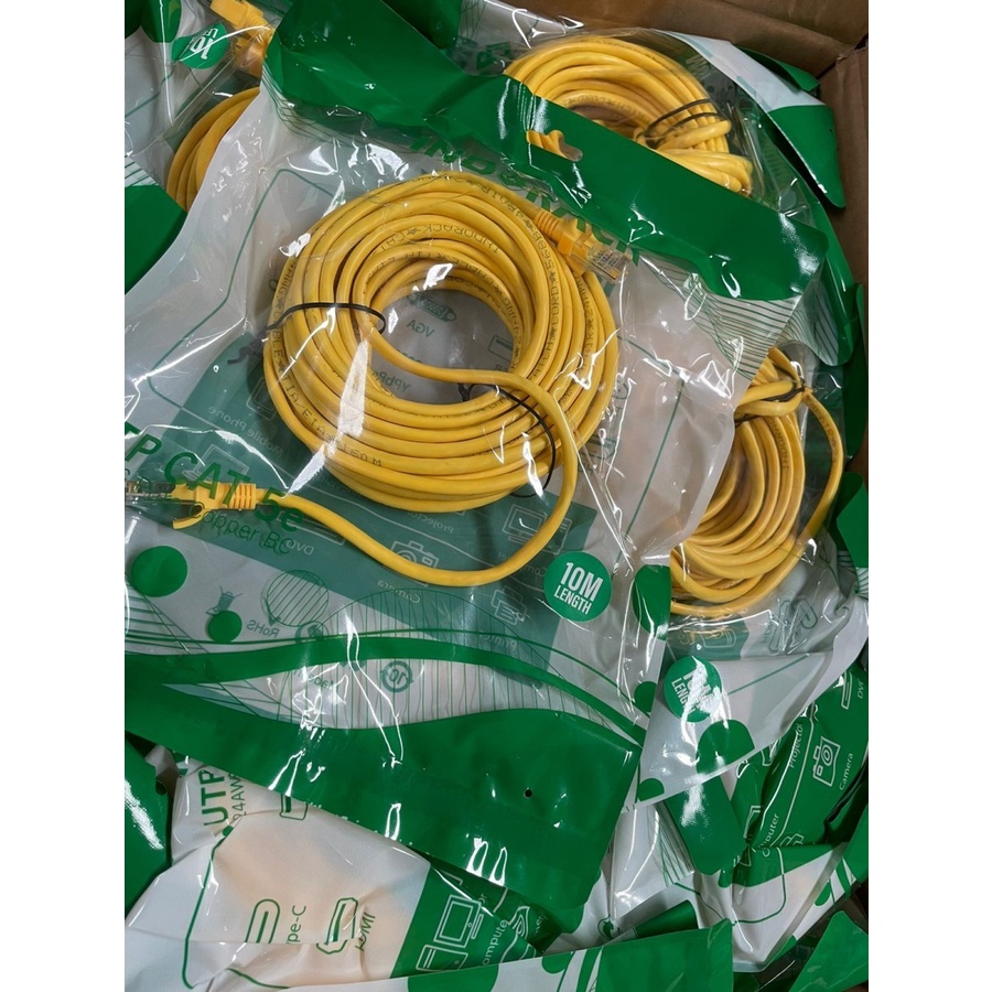 INDORACK C510Y 10 Meter Kabel Lan CAT5e UTP Patch Cord Cable -YELLOW