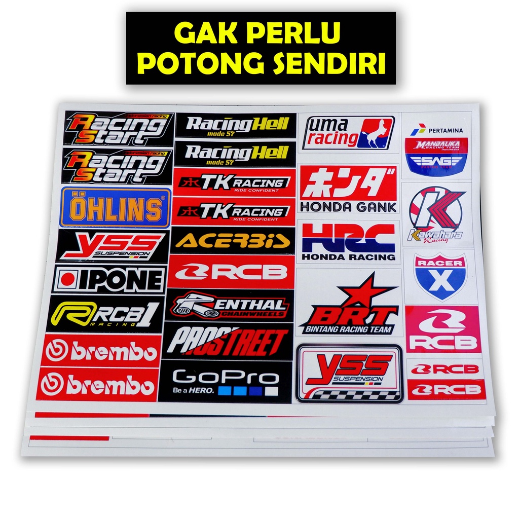 Stiker Pack Sponsor Racing, Stiker Motor, Sticker Motor, Stiker Motor Keren, Stiker Racing Motor, Stiker Sponsor Racing, Sticker Racing (Pack2)