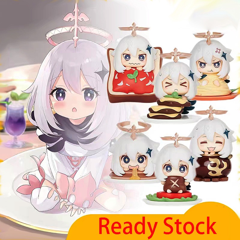 6pcs / set Mainan Action Figure Genshin Impact Paimon It 's Not Emergency Food Ukuran 6CM Untuk Anak