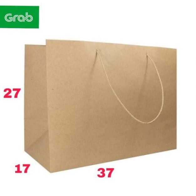 

(TERLARIS) Terbaru! Paperbag XL Polos 37x17x27 Tas Kertas Tas Tali Goodie Bag