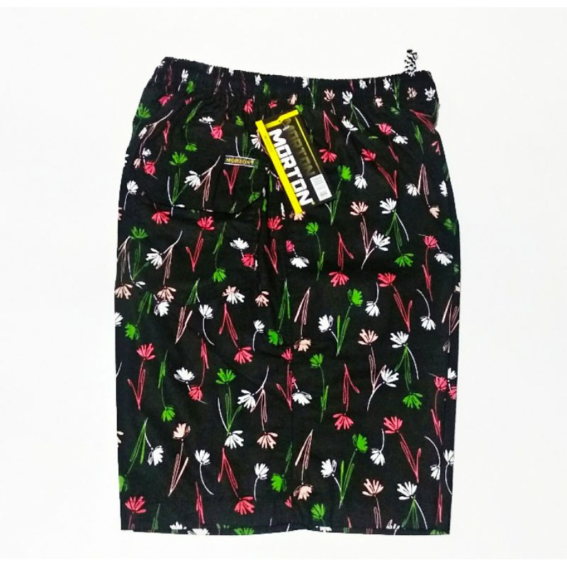 Celana Pendek Morton (42cm) & (53cm) / Celana Hot pants Wanita Corak Bunga" / Celana Santai Ponggol