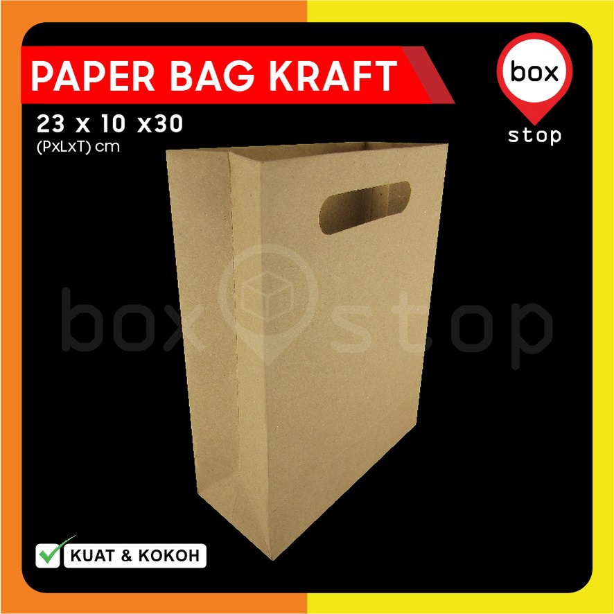 

Paper Bag Polos - Paper Bag - KRAFT COKLAT - 23x10x30 cm - (20 pcs)