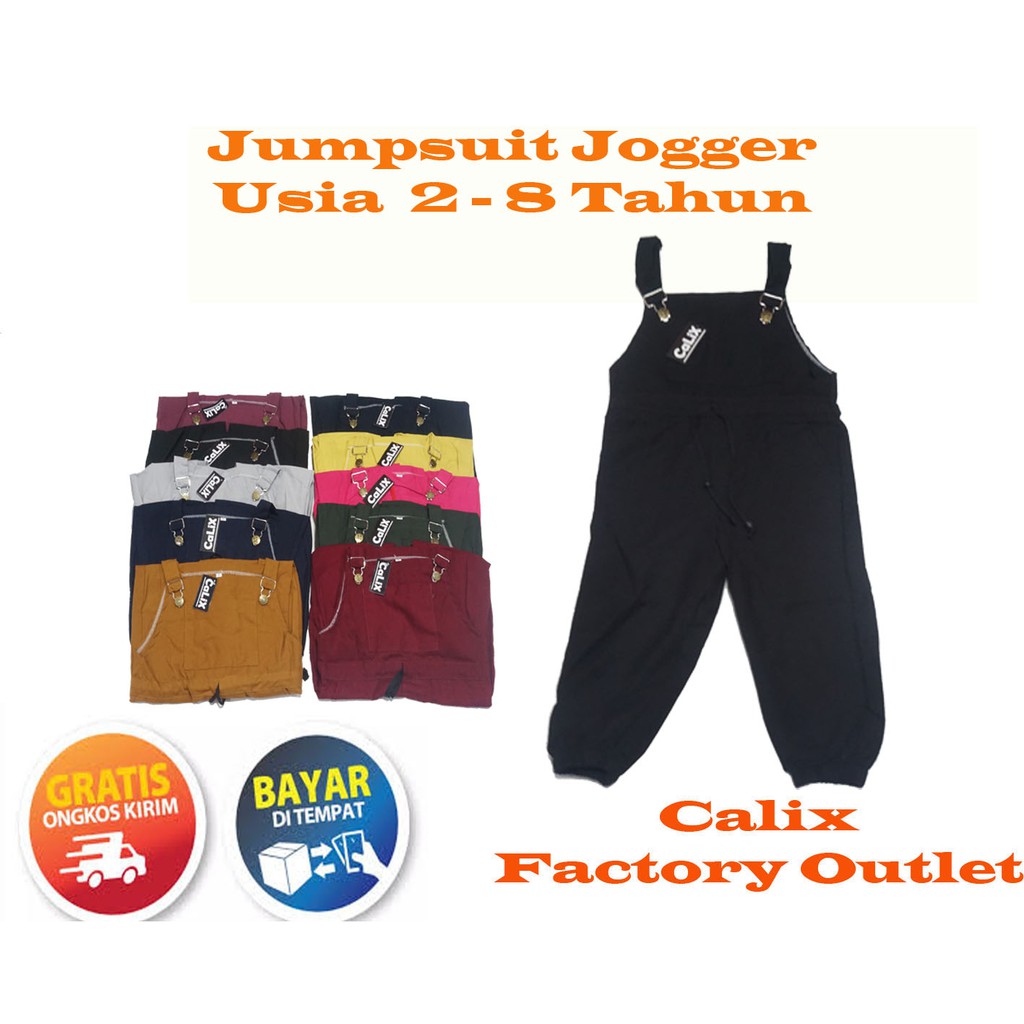 Jumpsuit Jogger Baju Kodok Anak Unisex