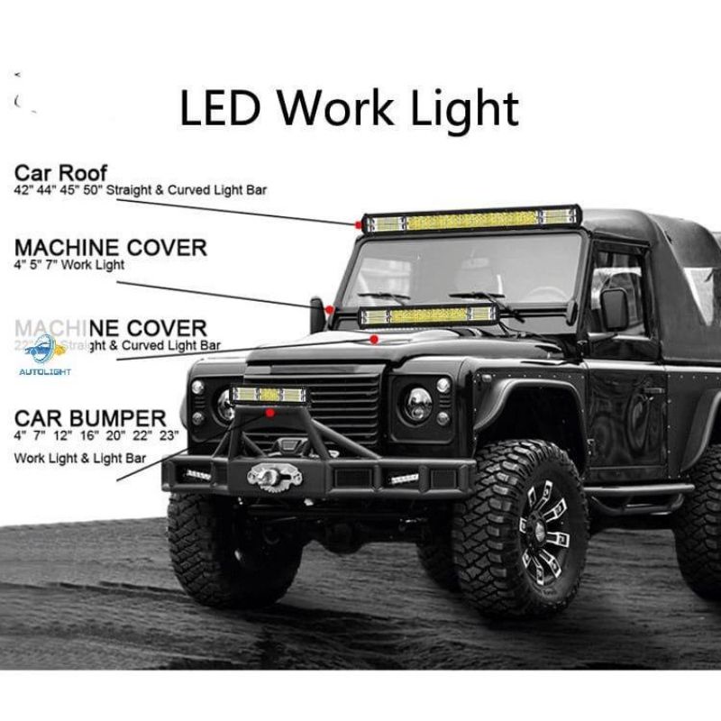 Lampu Tembak CWL CREE 60 Mata LED 12Volt Dan 24 Volt Putih dan Kuning Lampu Sorot Mobil &amp; Motor