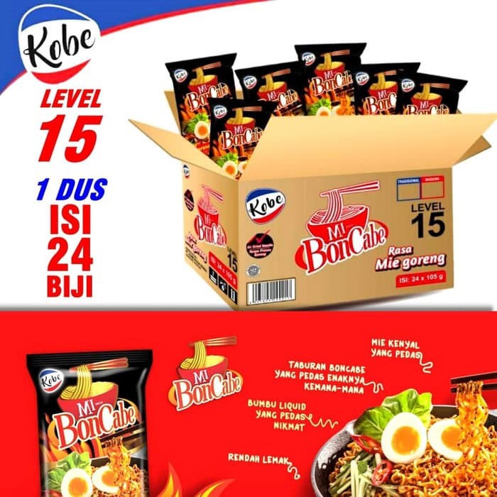 

BonCabe Mie Goreng Level 15 Dus (24x105gr)