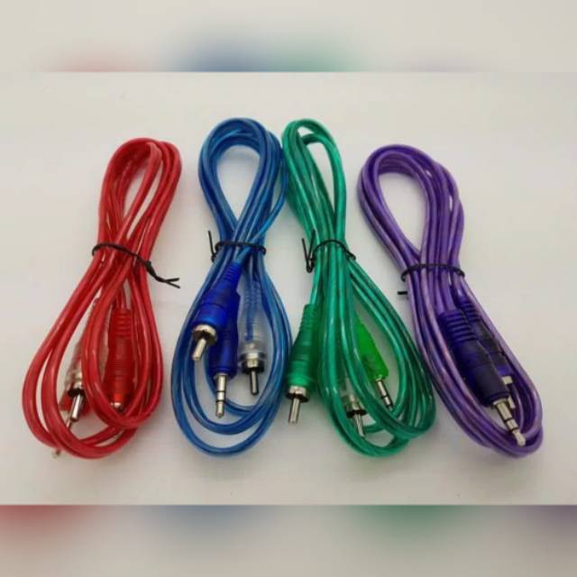 Kabel jack 3,5mm RCA Stereo Audio Hp / PC / Laptop ke Speaker Aktif