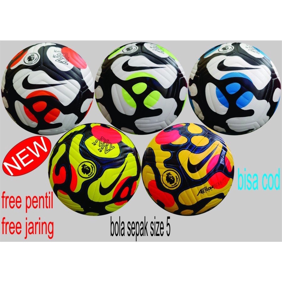 Bola Sepak Bola Kaki NK MERLIN Ukuran Size 5 Murah Bonus Pentil