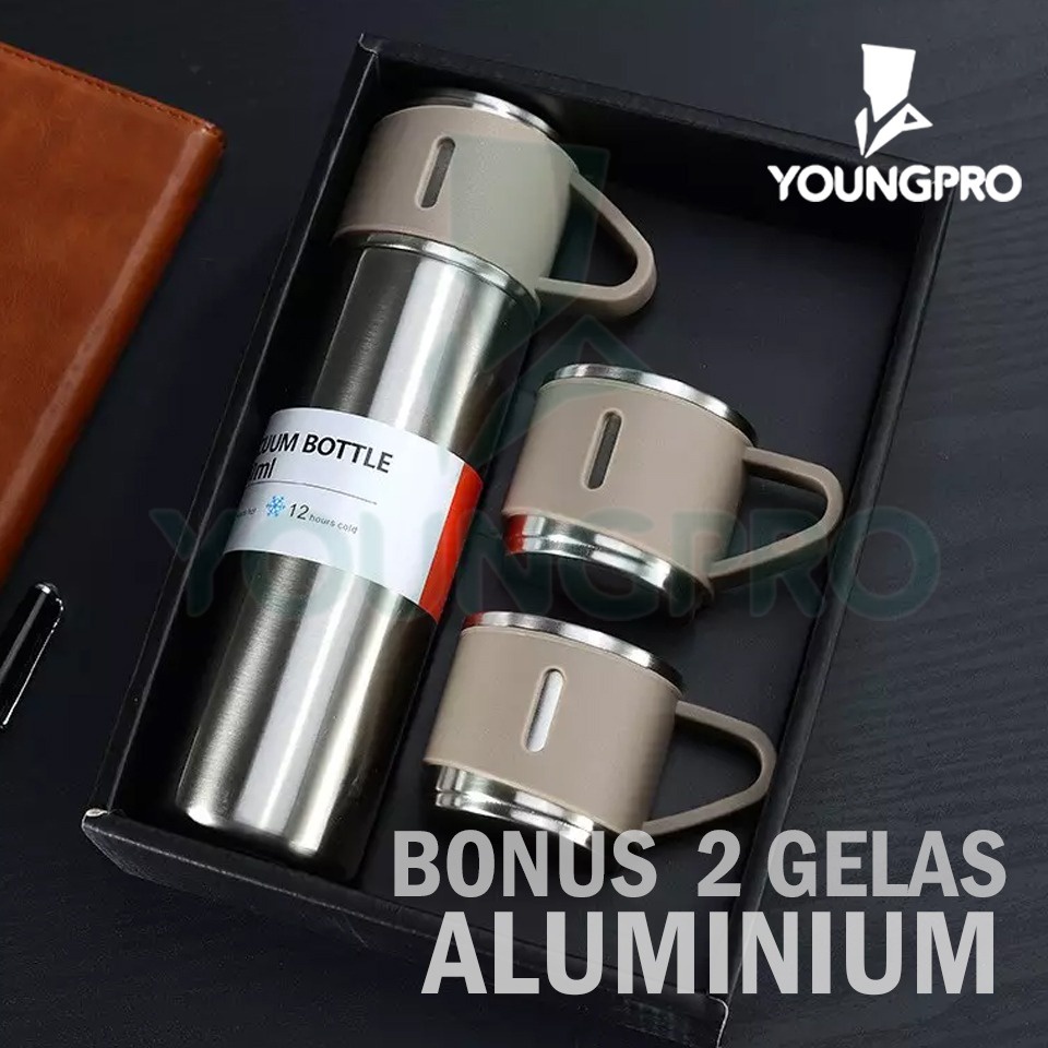 TERMOS VACUUM BOTOL MINUM SET 500ml PACKING GIFT BOX