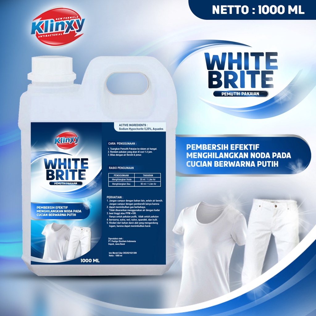 KLINXY Pemutih Pakaian White Brite Bleaching 1 Liter