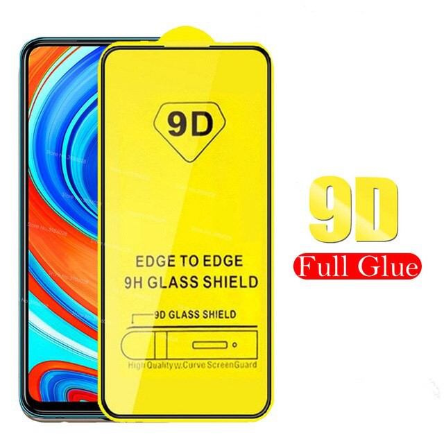 Tempered Glass Xiaomi Redmi Note 9 Pro 5D 6D 9D Full Lem Full Cover Protective Screen Guard