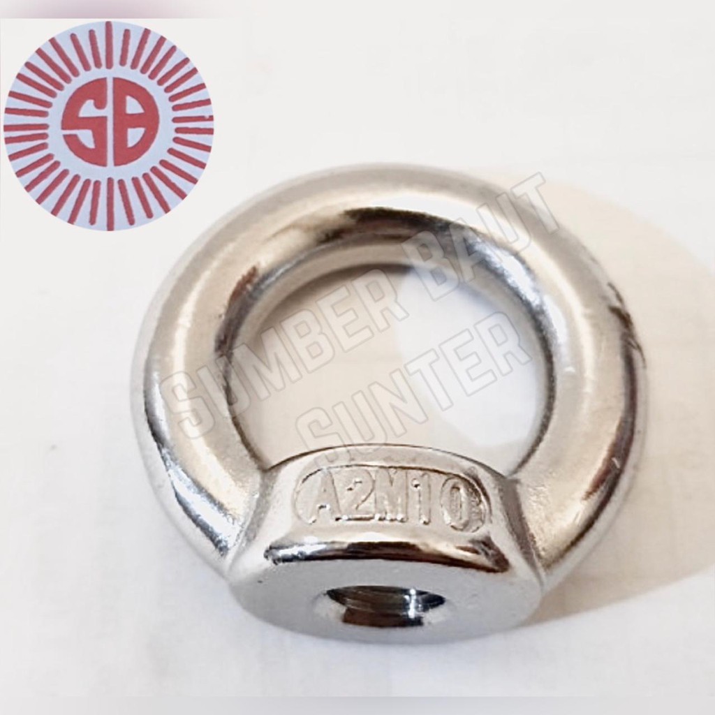 Jual M10 Eye nut Stainless SS304 Mur Mata Gantung Shopee Indonesia