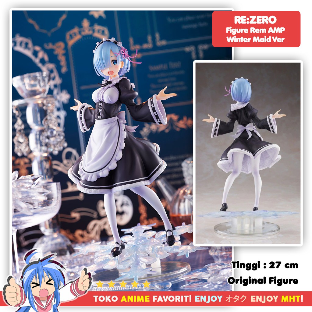 Figure Anime Taito Re Zero AMP Rem Winter Maid Version ORI