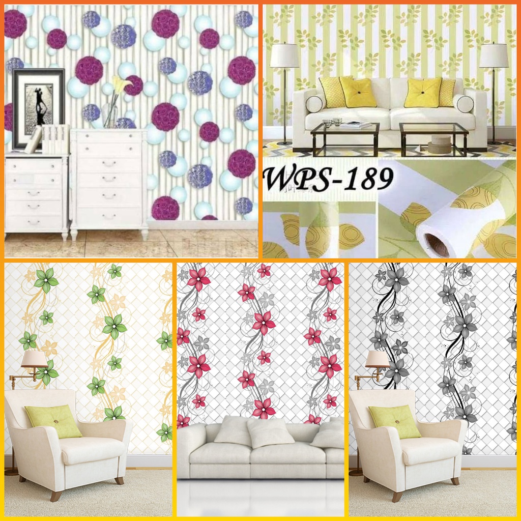 BAYAR DITEMPAT - TERMURAH Wallpaper Dinding Premium High Quality ALL MOTIF BEST SELLER / WALLSTIKER / STIKER DINDING