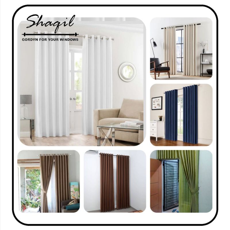 Gorden Polos, Gorden Blackout Minimalis L=100cm T=150-220cm