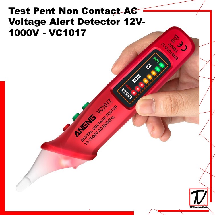 Test Pen Non Contact AC Voltage Alert Detector 12V-1000V - VC1017 Alat Penguji Tegangan Listrik COD