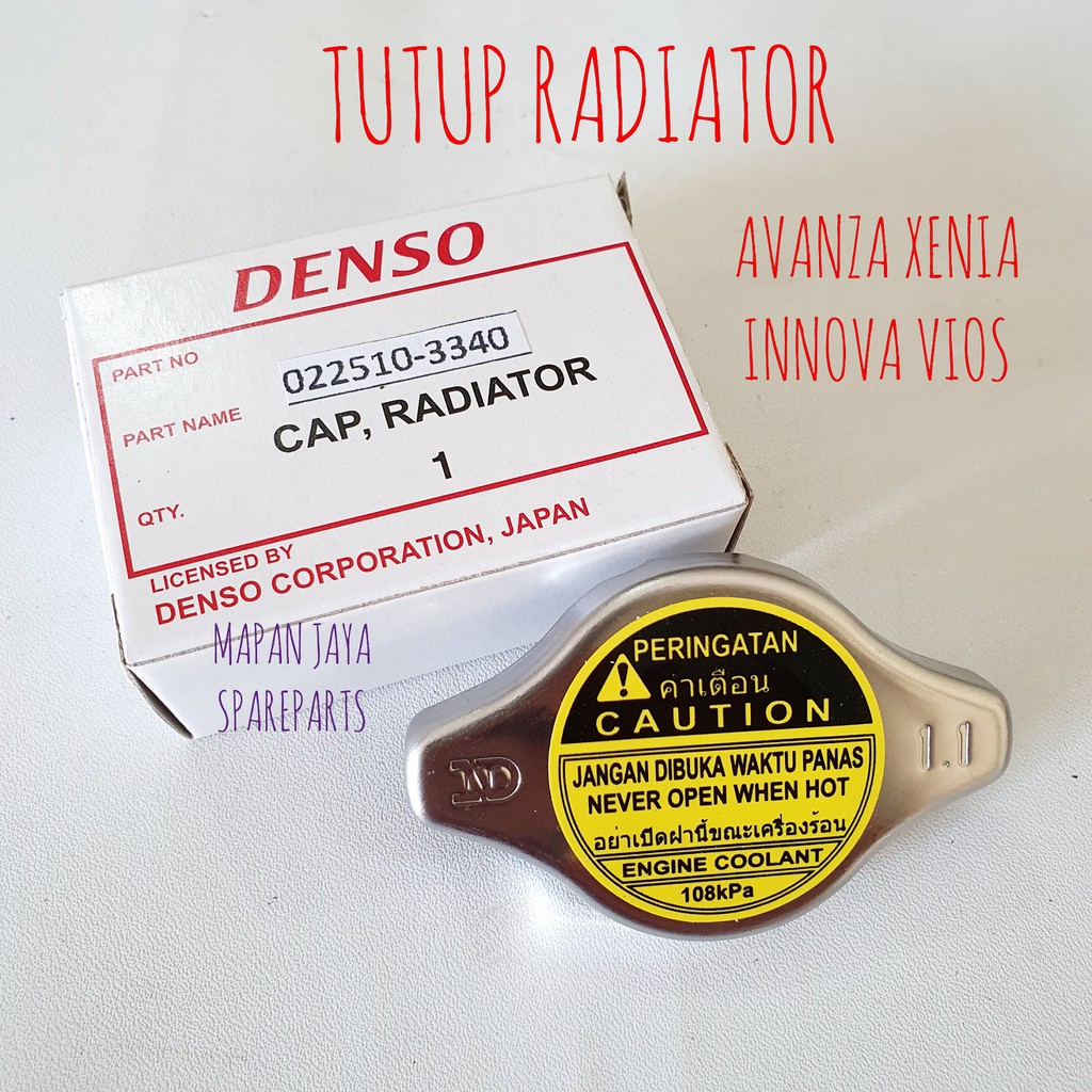 TUTUP CAP RADIATOR 1.1 AVANZA XENIA INNOVA VIOS RUSH YARIS DENSO ASLI