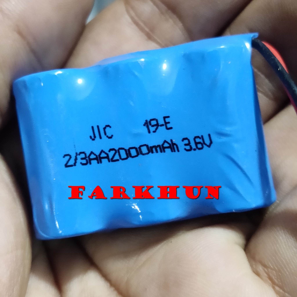 TERBAIK BATERAI KECIL RC AA 2/3 ISI 3 2000 mAh 3.6V SOKET HITAM BATTERY BATRE BATREI BATERE MAINAN