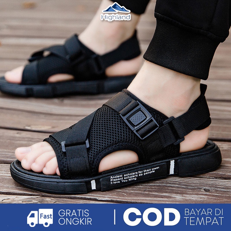 Highland Sandal Gunung Pria Kasual Sandal Pria Santai Anti Slip Ringan Nyaman Dipakai MT404