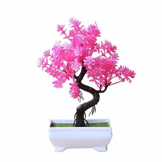 AM347 Bunga plastik / Pajangan bunga Artifisial / Vas Petak-Pink