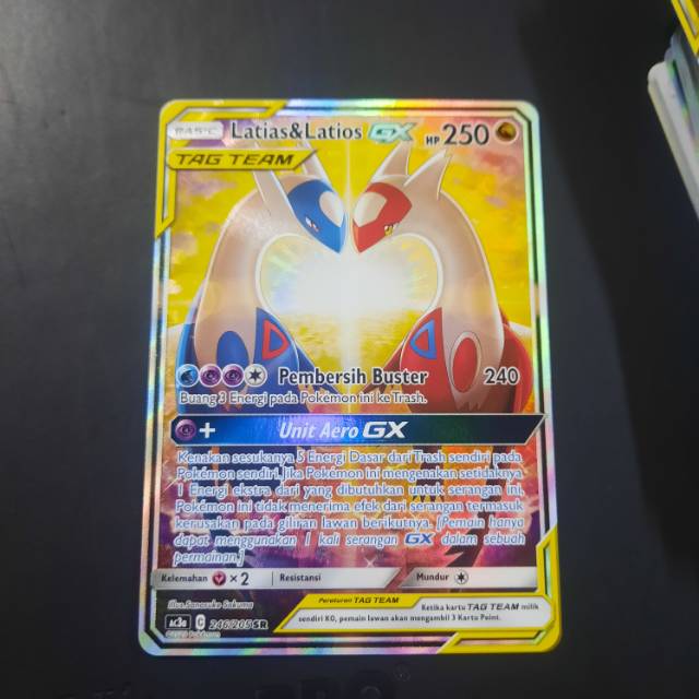 Latias latios gx tag team SR Alternate Art pokemon tcg kartu