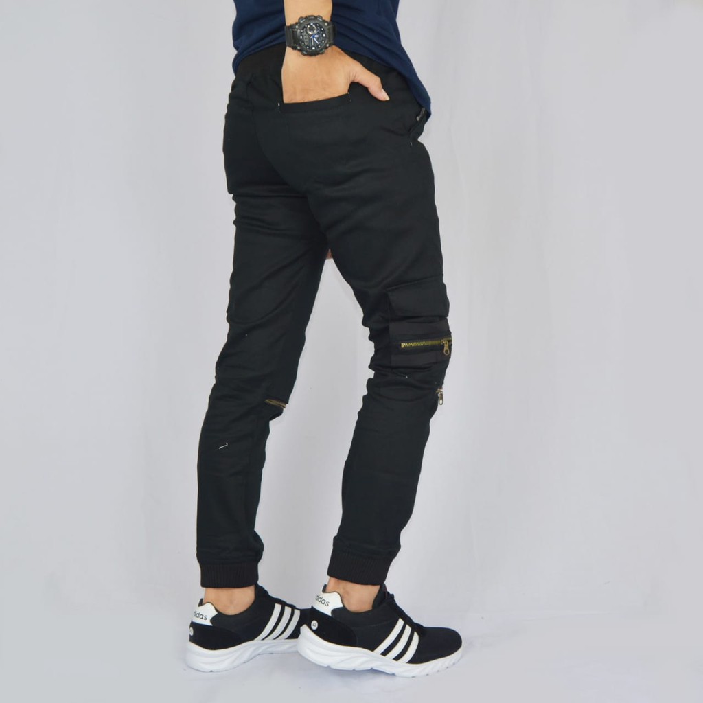 Celana Jogger Cors, Jogger Cargo Zipper