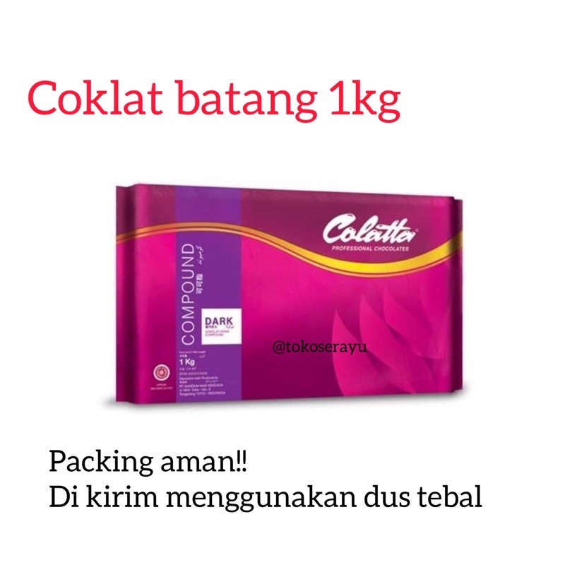 

Colatta Compound Dark Chocolate / Coklat Batang 1kg