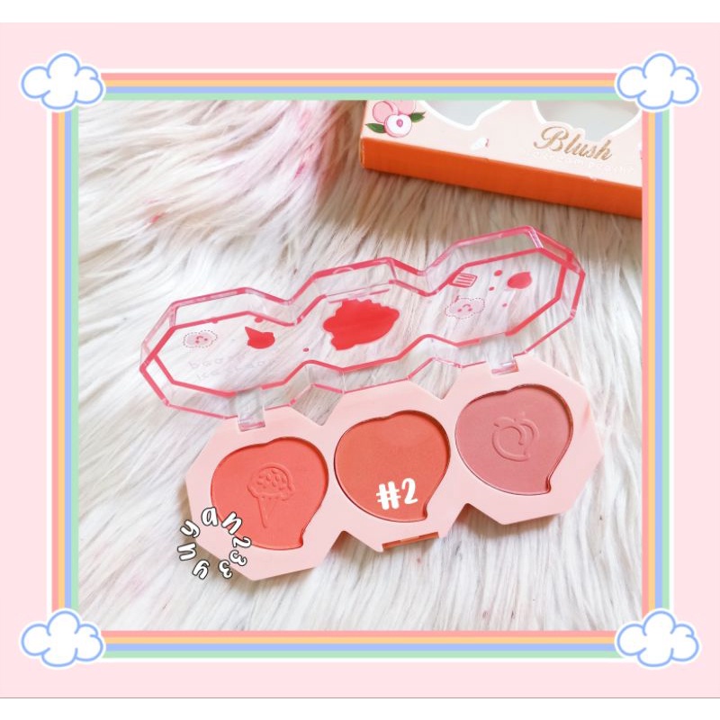 PROMO ECER!!!BLUSH ON/BLUSHER 3 WARNA KISS BEAUTY 83119