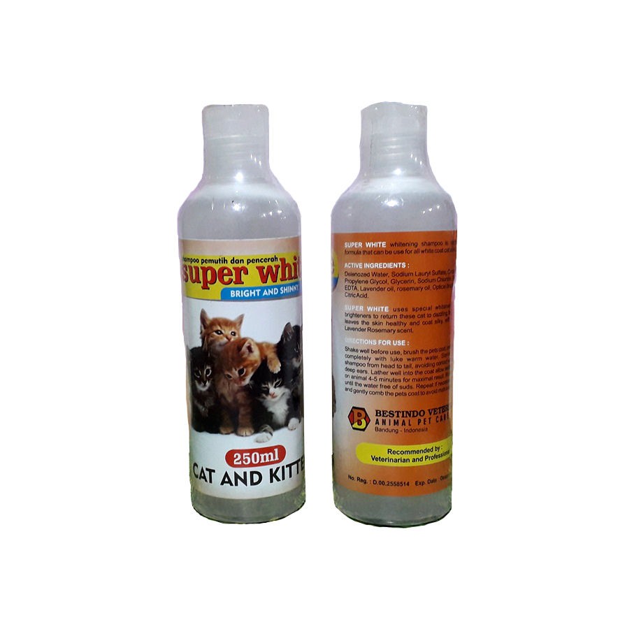 Shampo Kucing Pembersih Bulu Super white isi 250ml