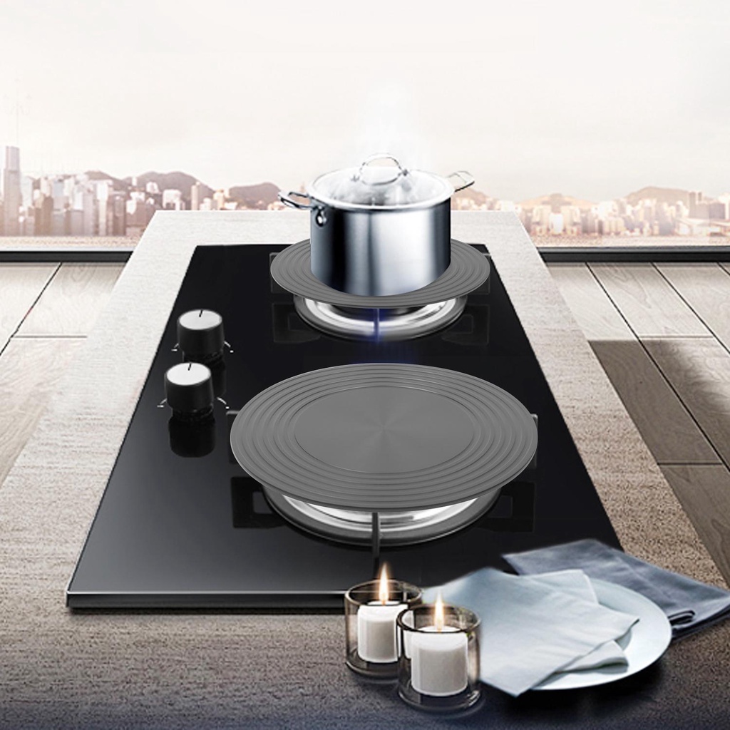 Solighter Heat Diffuser Rumah Dapur Cepat Defrosting Tray Perlindungan Panci Kompor Gas