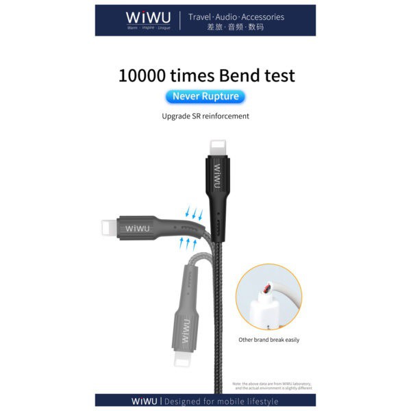 WIWU GEAR G20 - USB to Type-C Data Sync and Charging Cable - 1.2M - Kabel Data USB Type-C 120cm