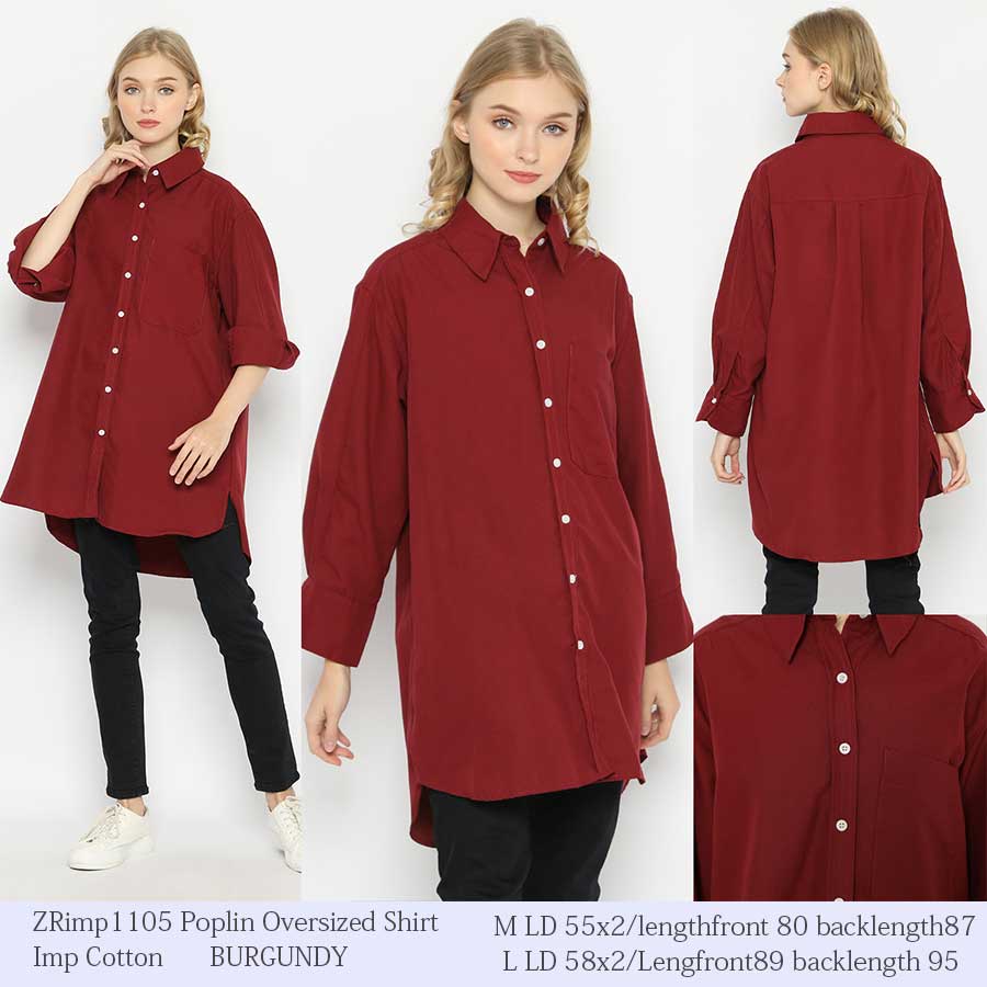 KEMEJA WANITA UNIQLO GU765 GU796 OVERSIZED LONG SHIRTS-4