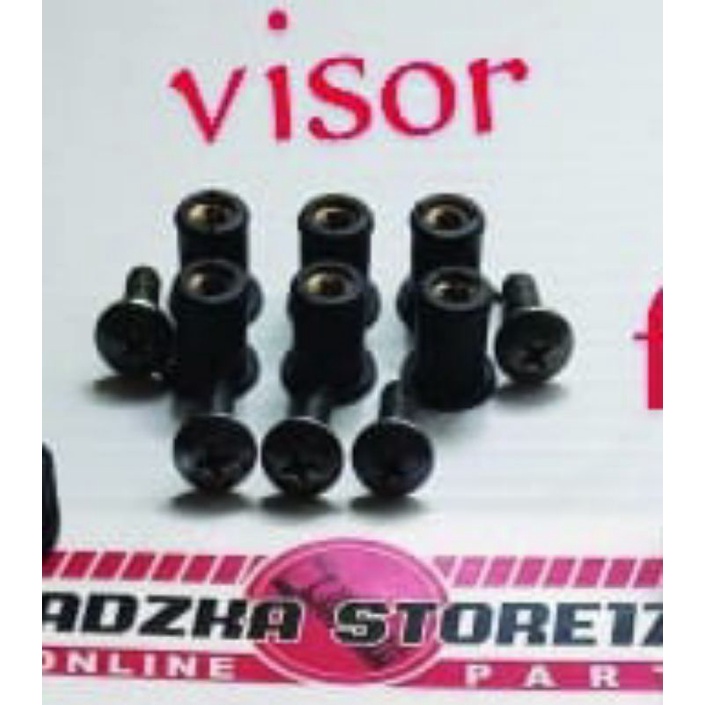 Baut mur karet visor GSX R 150 (1 set ) isi 6pcs