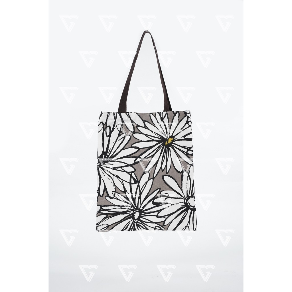 Totebag wanita / tote bag wanita kekinian 2021 kanvas motif Matahai Coklat