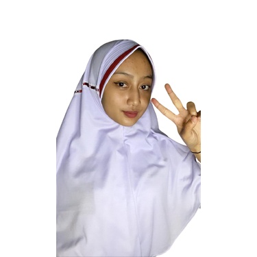 JILBAB KERUDUNG Anak sekolah SD serut pita Lis KERUDUNG JILBAB INSTAN ANAK SD SMP DEWASA UKURAN M BAHAN KAOS PE DOUBLE