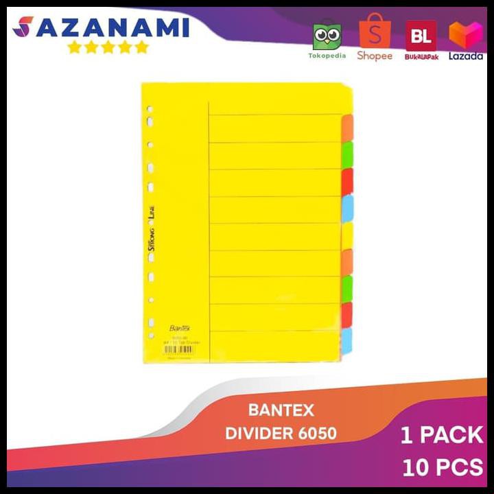 

BANTEX DIVIDER 6050 10 PENYEKAT BANTEX DIVIDER A4 10 PCS PEMBATAS FILE