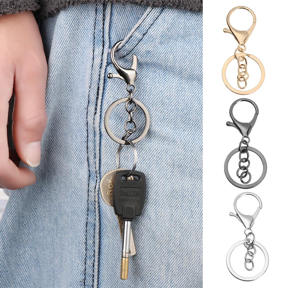 Nanas 5pcs Split Key Ring Rhodium Warna Emas Aksesoris Holders Key Hook