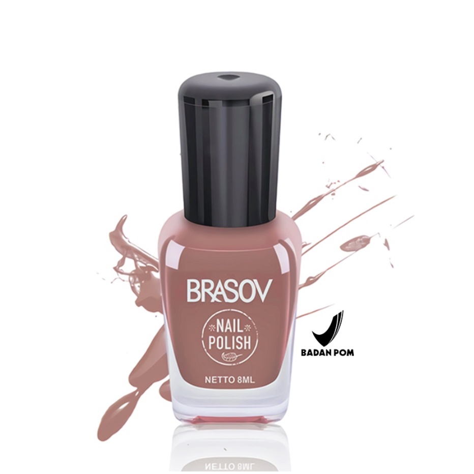 Kutek Brasov Nude No 89 Halal Murah 8ml | Cat Kuku Nail Polish 8ml BPOM