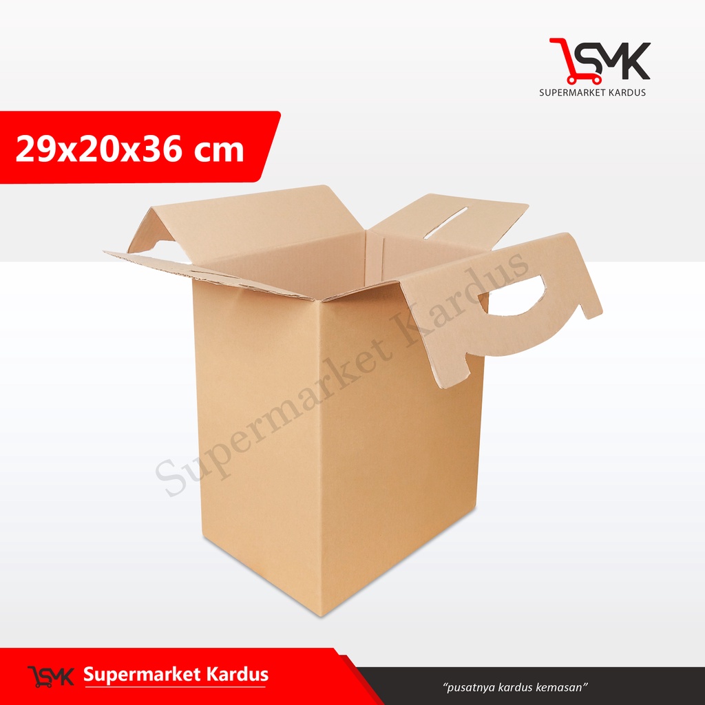 

Kardus Box 29x20x36 cm (Jinjing) Tenteng/Handle/Kardus/karton/Polos/buah/hampers