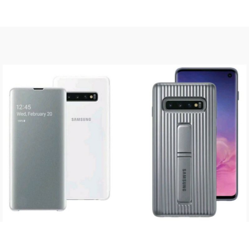 Jual Samsung original flip cover clear view s10 plus. S10 auto lock