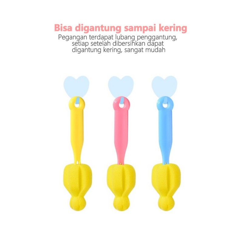 tongkat spons pembersih pembersih botol susu/dot bayi