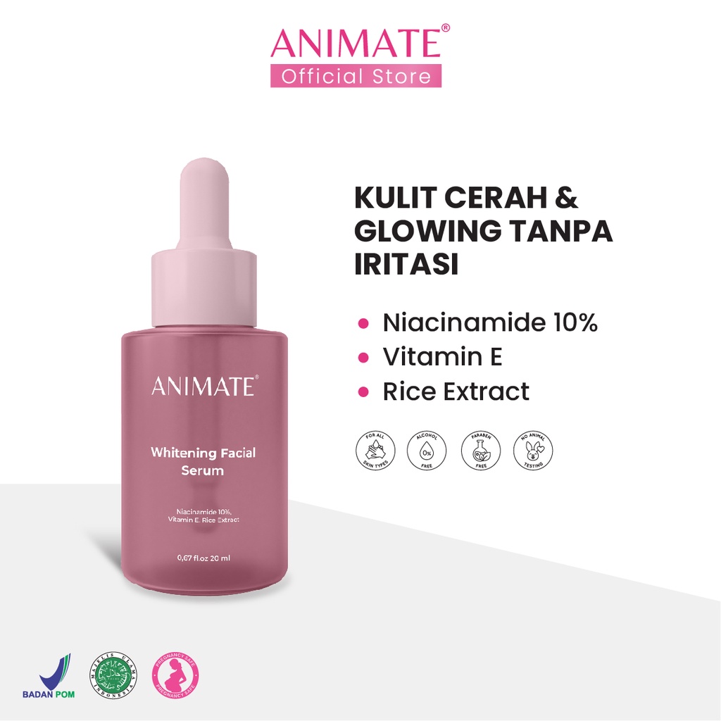 Animate Whitening Facial Serum / Serum Whitening / Serum Pemutih Wajah