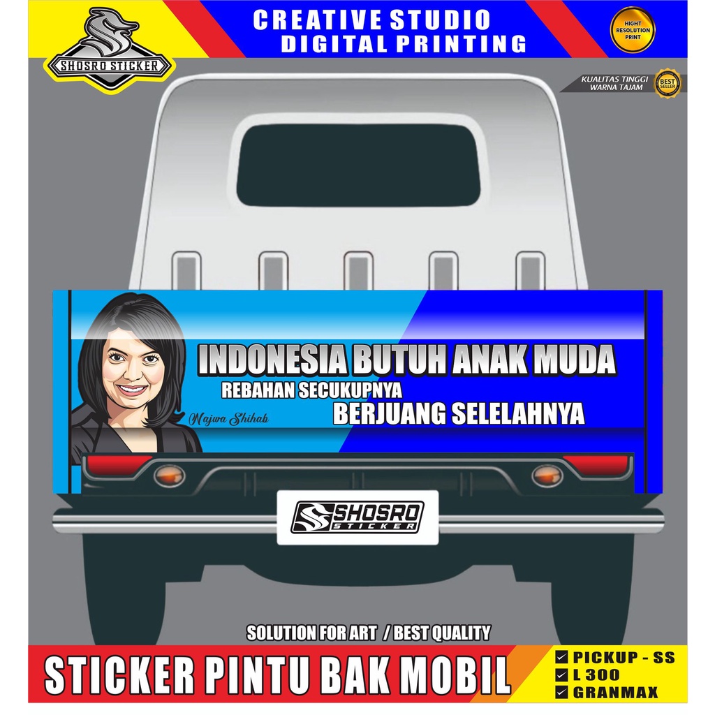 Jual Decal Lis Variasi Motif Decal Stiker Pintu Bak Pick Up L